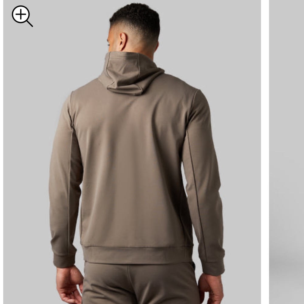 Lightweight Men's Hoodie Jacket in Taupe